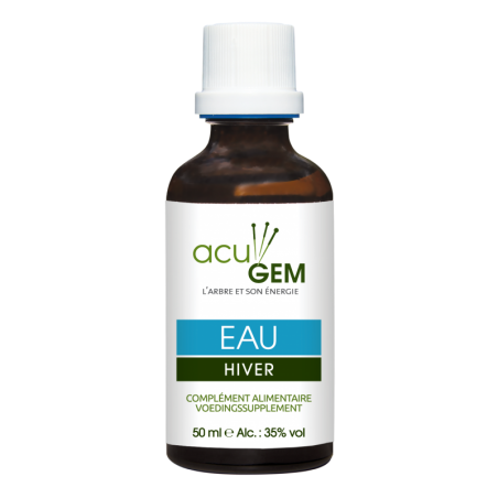 Acu-Gem Eau Hiver 15ml Alphagem, soutient vos organes énergétiques que sont le rein et la vessie.