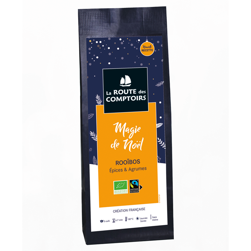 Magie de Noël 100g Rooibos Epices & Agrumes Bio de La Route des Comptoirs