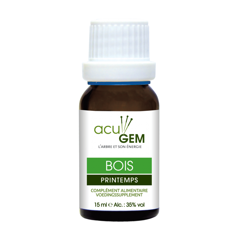 Acu-Gem bois printemps 15ml Alphagem, soutient vos organes énergétiques que sont le foie et la vésicule biliaire.