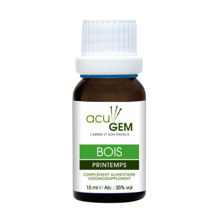 Acu-Gem bois printemps 15ml Alphagem, soutient vos organes énergétiques que sont le foie et la vésicule biliaire.
