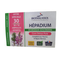 Hépadium Desmodium 20 ampoules + 10 offertes de Biothalassol