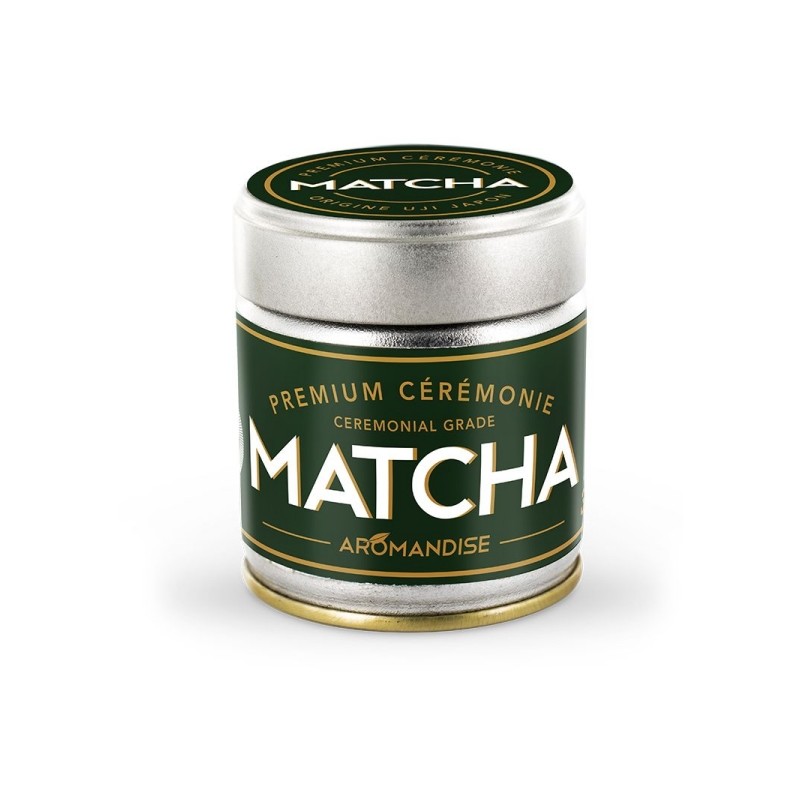Matcha Premium Cérémonie 30g –  Thé vert mactha – Thés et infusions Aromandise