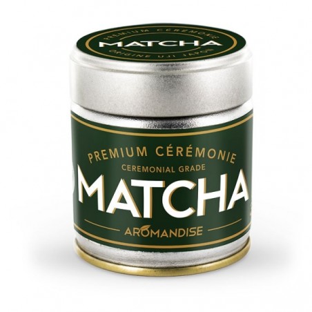 Matcha Premium Cérémonie 30g –  Thé vert mactha – Thés et infusions Aromandise