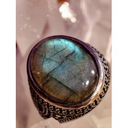 Bague en argent rhodié Labradorite Stilivita