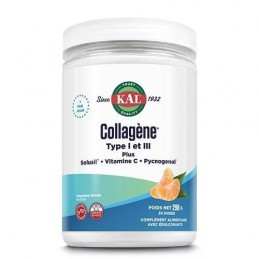 Ingrédients du Collagène poudre type I et III en pot de 298 g de chez KAL