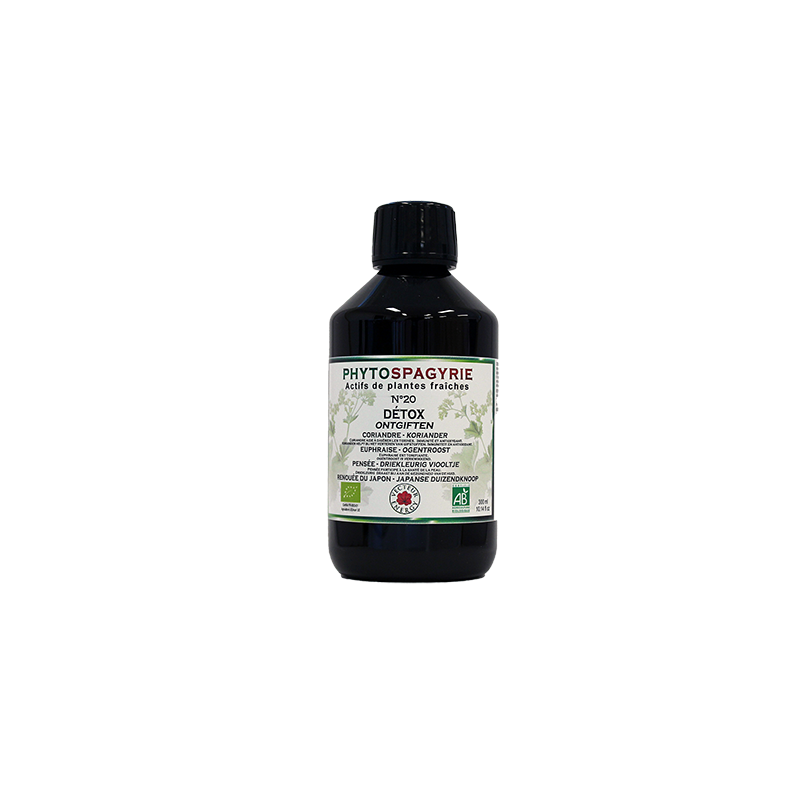 Détox n°20 Phytospagyrie 300ml –  Drainage Toxines, Tonus et Peau – Complément Détox Vecteur Energy Finistère