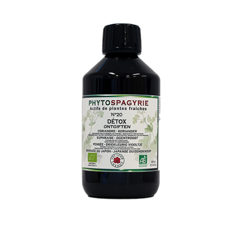 Détox n°20 Phytospagyrie 300ml –  Drainage Toxines, Tonus et Peau – Complément Détox Vecteur Energy Finistère