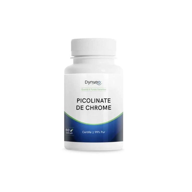 Picolinate de Chrome Pur 60gel Dynveo, élément essentiel du métabolisme du glucose