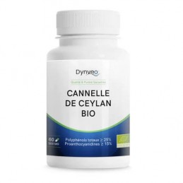 Cannelle de Ceylan BIO 500 mg 60 gel Dynveo Aide à la régulation de la glycémie