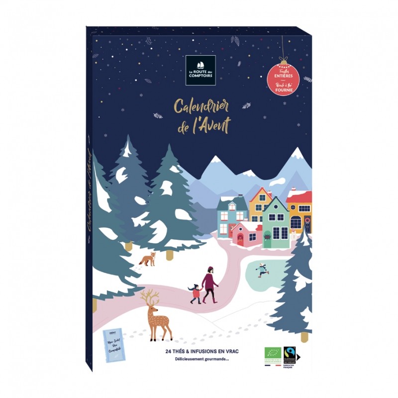 Calendrier de l’avent  - Thés Prémiums & Gourmands - La Route des Comptoirs Bretagne , 24 thés avant Noël