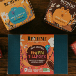 Mini-coffret Enfantillages – Assortiment de 4 thés pour toute la famille – infusions Biohême Bretagne