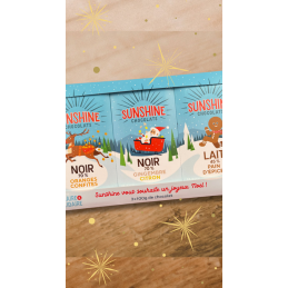 Coffret de Noël Sunshine Chocolats - 3x 100g - Bretagne Finistère