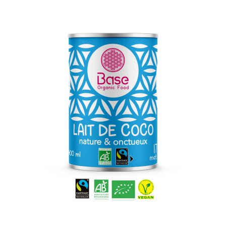 Lait de Coco nature - Base Organic Food - Vegan & Bio - Bretagne Finistère