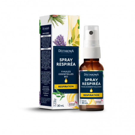 Spray Respiréa de Diétaroma contribue à dégager les voies respiratoires
