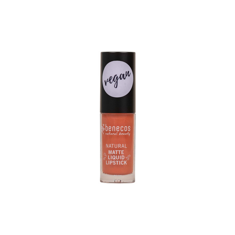 Rouge à lèvres liquide mat – Coral Kiss – Beauté Naturelle Benecos - Sans transfert, longue tenue