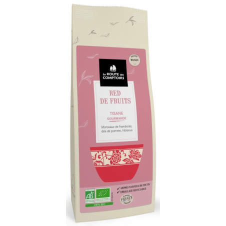 Tisane gourmande Red de Fruits– Dés de pomme Framboise Hibiscus -  Route des Comptoirs Bretagne