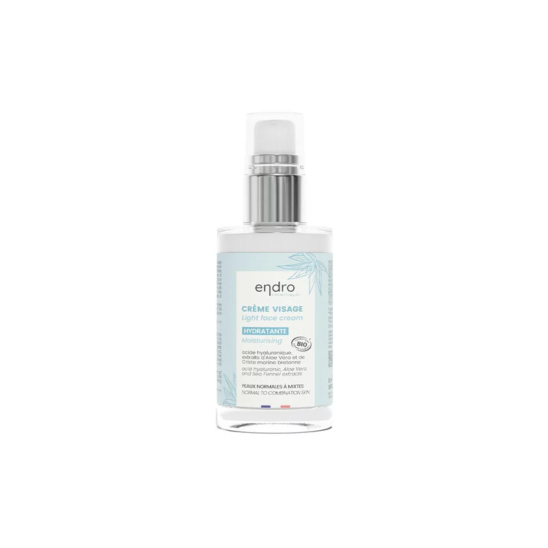 Crème Hydratante Visage 50ml –  Acide Hyaluronique -  Endro Cosmétiques Bretagne