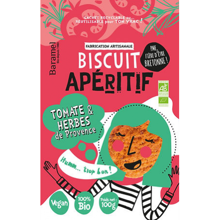 Biscuit aperitif 100g – Tomate & Herbes de Provence –  Confiserie et Produits sucrés Baramel