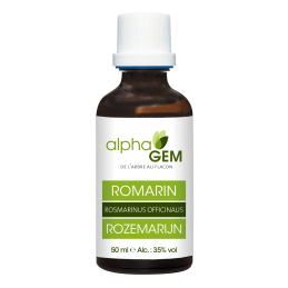 Flacon 50ml gemmothérapie scientifique concentrée de Romarin de chez Alphagem