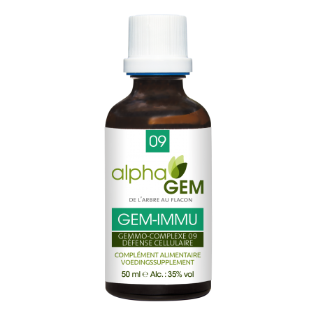 Alphagem n°09 Gem-Immu 50ml – Défenses cellulaires - Gemmothérapie Alphagem Finistère