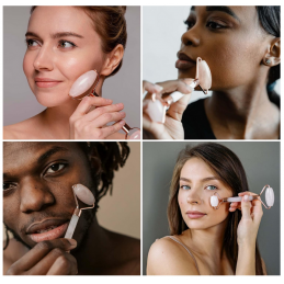 Rouleau de massage Quartz rose Sun & Sia, Bretagne