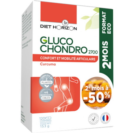 Gluco Chondro 2700 120 comprimés – Confort & mobilité articulaire –  Diet Horizon