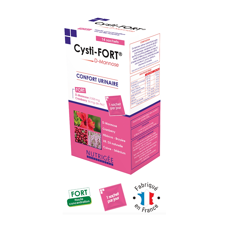 Cysti-Fort 14 sachets – Confort Urinaire – Nutrigée Bretagne