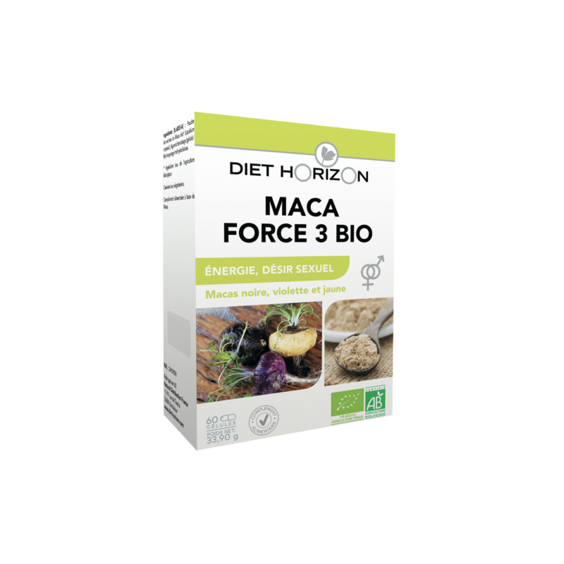 Maca Force 3 Bio 60 gélules de Diet Horizon