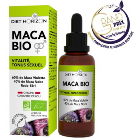 Maca bio 25ml – Énergie & Désir sexuel –  Compléments alimentaires Diet Horizon