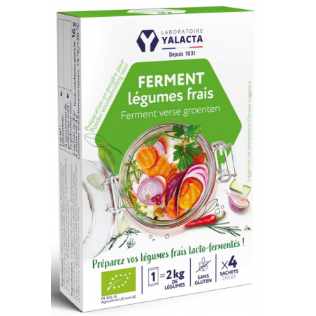 Ferment pour légumes frais bio – Lacto-fermentation Conservation - Yalacta