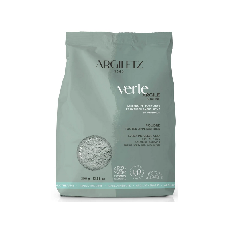 Argile verte surfine 300g – Argile en poudre –  Argilothérapie Argiletz