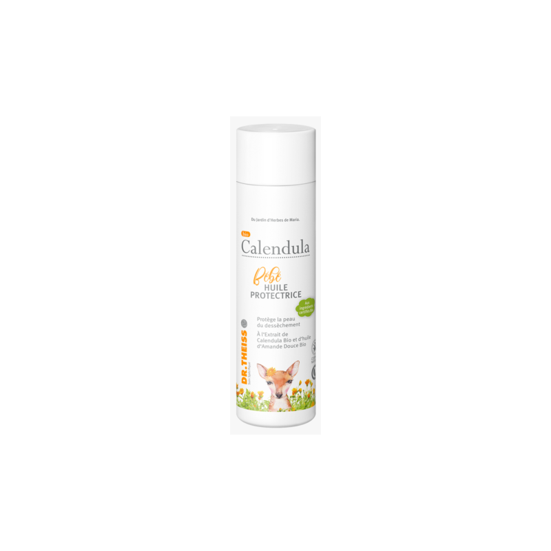 Huile protectrice Calendula – Nourrit peau de bébé -  Dr Theiss