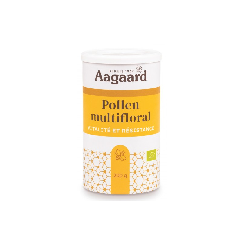Pollen de fleurs 200g – Boost énergie & Soutient défenses naturelles – Produits de la ruche Aagaard