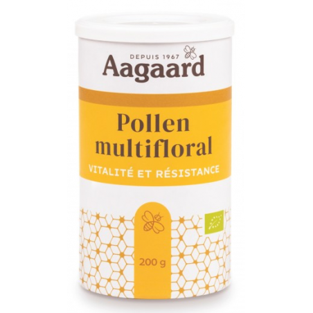 Pollen de fleurs 200g – Boost énergie & Soutient défenses naturelles – Produits de la ruche Aagaard