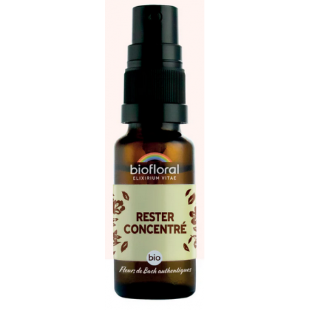 Spray Rester concentré – Concentration & Sérénité – Fleurs de bach Biofloral