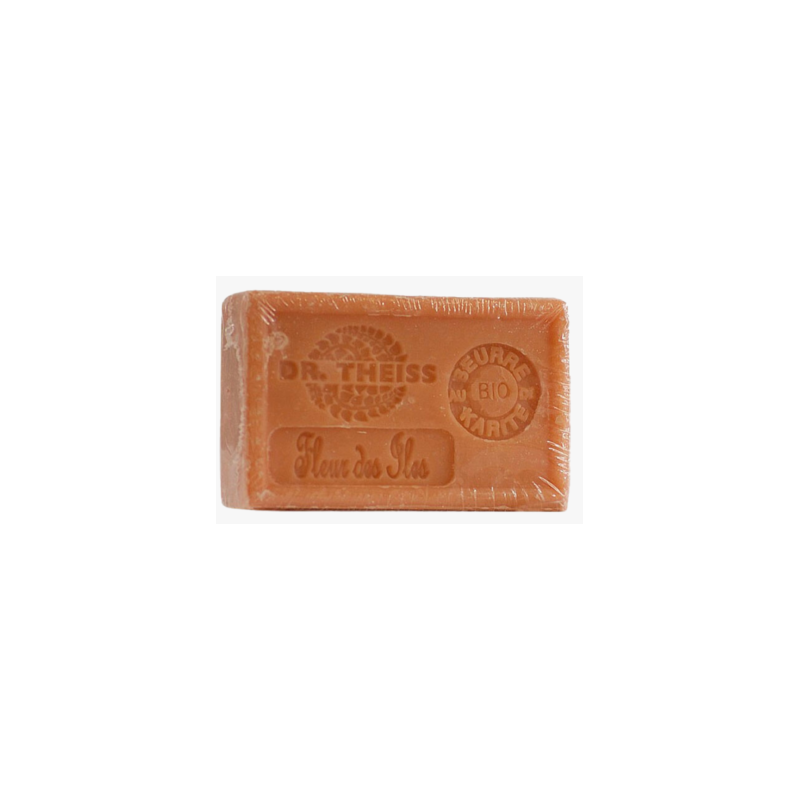 Savon de Marseille Fleur des îles 125g – Huile olive & Beurre Karité – Cosmétiques Dr Theiss Finistère