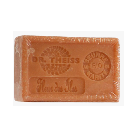 Savon de Marseille Fleur des îles 125g – Huile olive & Beurre Karité – Cosmétiques Dr Theiss Finistère