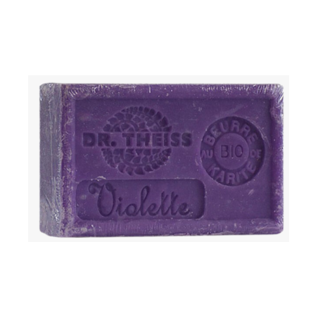 Savon de Marseille Violette 125g – Huile olive & Beurre Karité – Cosmétiques Dr Theiss Finistère