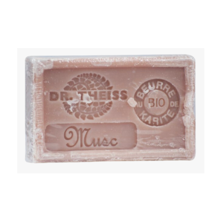Savon de Marseille Musc 125g – Huile olive & Beurre Karité – Cosmétiques Dr Theiss Finistère