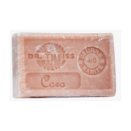 Savon de Marseille Coco 125g – Huile olive & Beurre Karité – Cosmétiques Dr Theiss Finistère