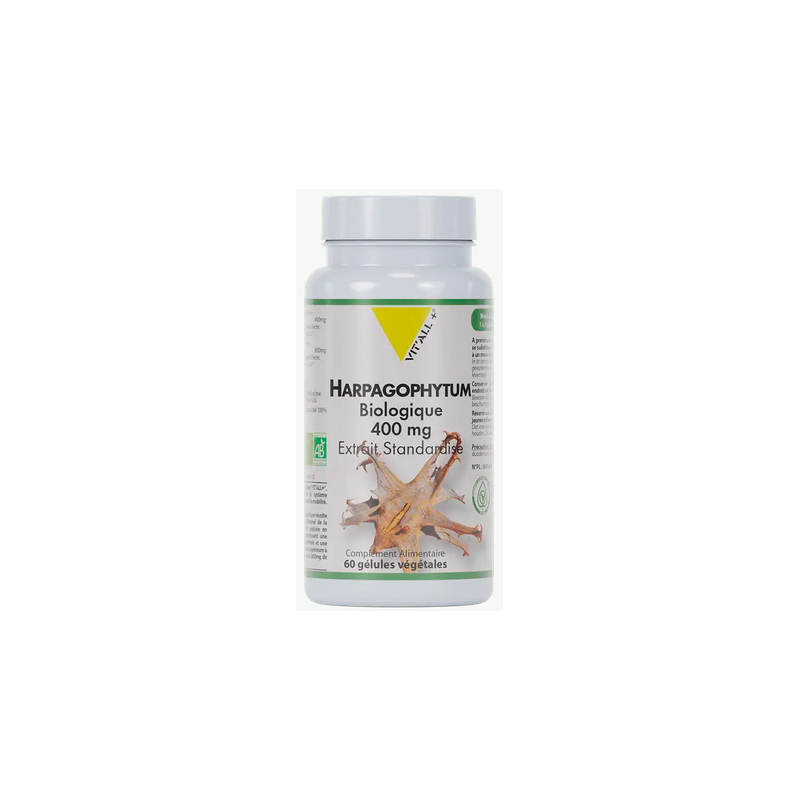 Harpagophytum 60cp 400mg – Flexibilité & Mobilité articulaire - Compléments alimentaires Vit'All+
