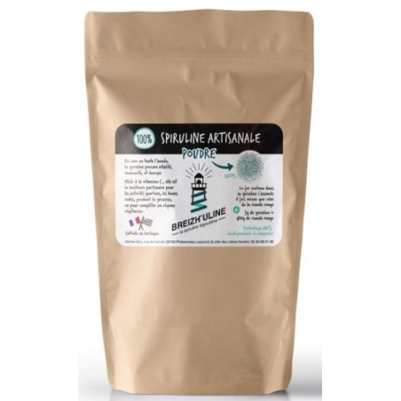 Spiruline en poudre 100g Breizh'Uline – Immunite & Vitalité – Pays Bigouden Breizh'uline