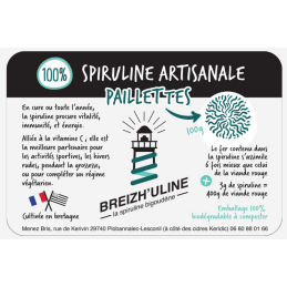 Spiruline en paillettes 100g Breizh'Uline – Immunite & Vitalité – Pays Bigouden Breizh'uline