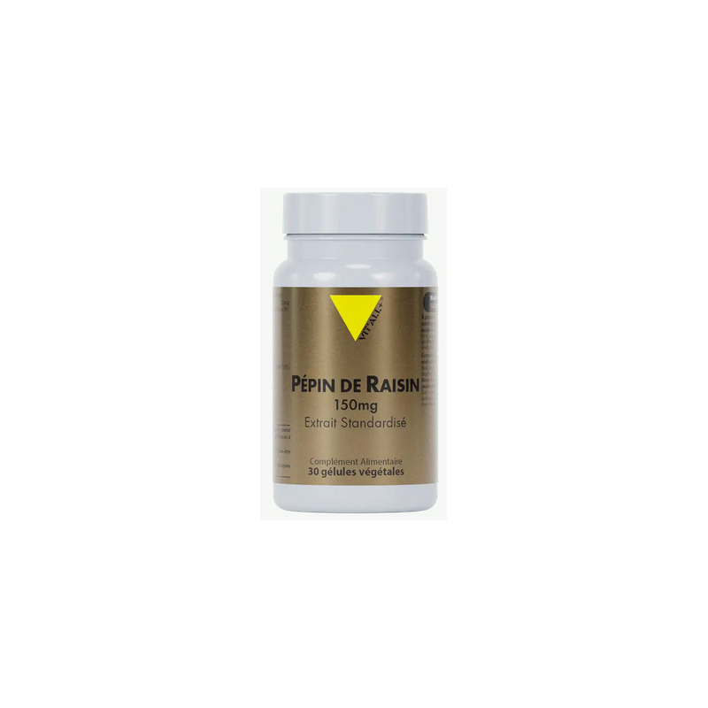 Pépin de raisin 30gel 150mg – Microcirculation, Vaisseaux sanguins - Compléments alimentaires Vit'All+