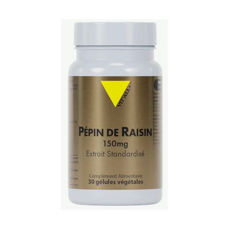 Pépin de raisin 30gel 150mg – Microcirculation, Vaisseaux sanguins - Compléments alimentaires Vit'All+