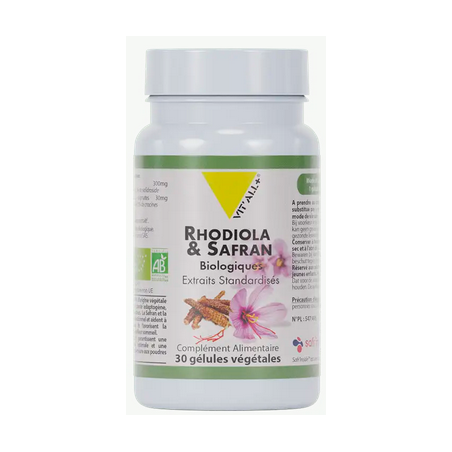 Rhodiola & Safran 30gel  – Équilibre émotionnel - Compléments alimentaires Vit'All+