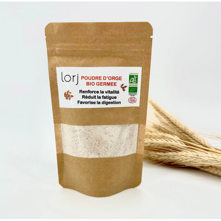 Poudre d'orge germée 100g – Renforce vitalité, Favorise digestion– Cosmétiques bretons Lorj