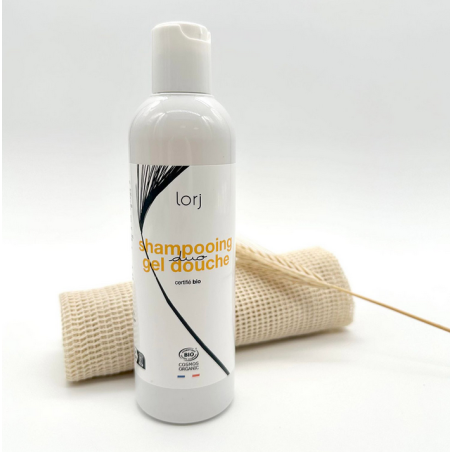Duo shampoing & gel douche 250ml – Soin corps & cheveux élixir d'orje – Cosmétiques bretons Lorj