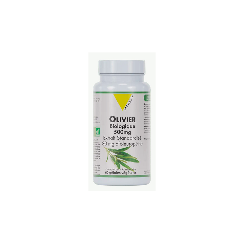 Olivier bio 60gel 500mg – Protection organisme, maintien pression sanguine - Compléments alimentaires Vit'All+