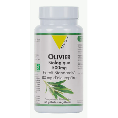 Olivier bio 60gel 500mg – Protection organisme, maintien pression sanguine - Compléments alimentaires Vit'All+
